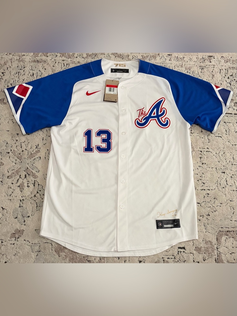 Nike Authentic Atlanta Braves City Connect Acuña Jr #13 Limited Jersey Men’s L